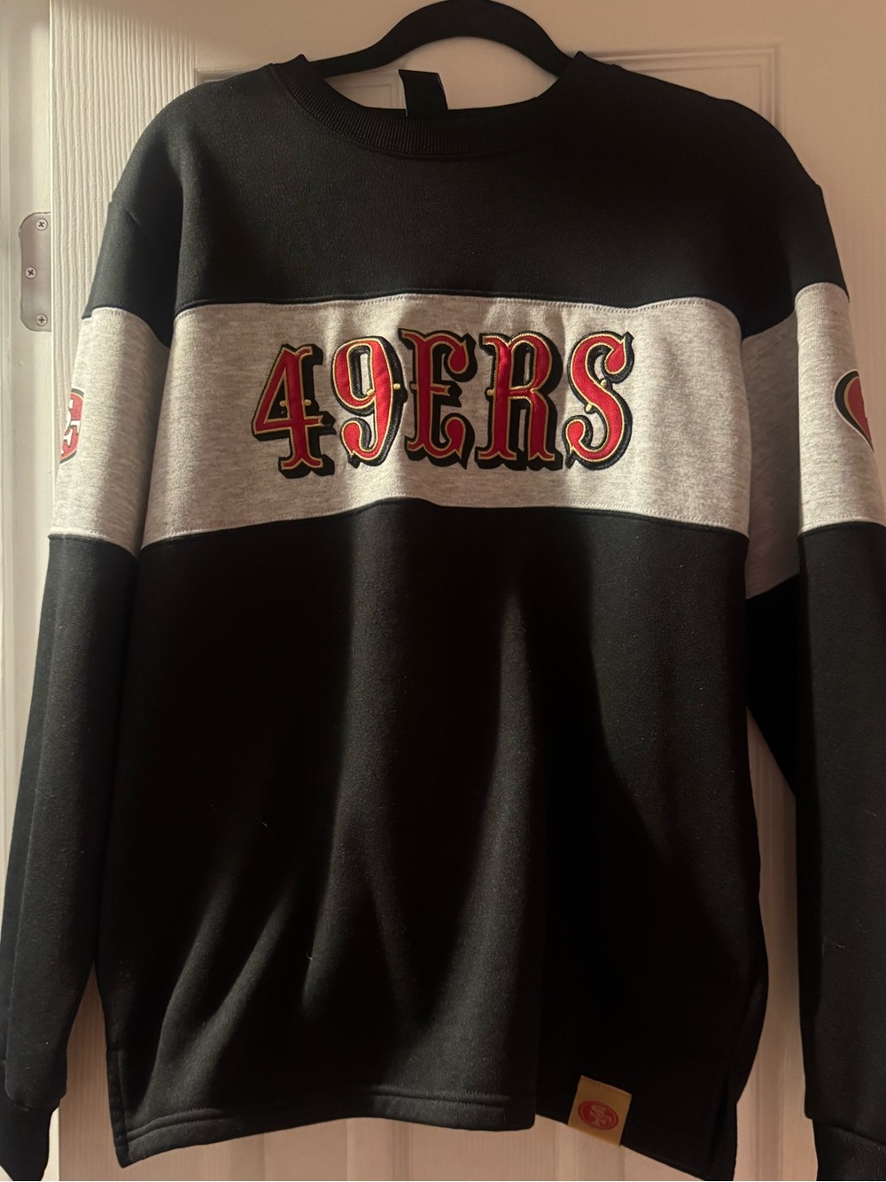 Black & Gray Team Logo Crewneck Sweater unisex